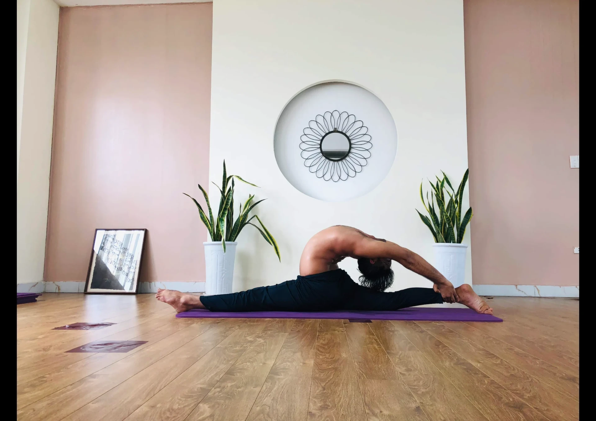 Deep seated forward-fold work building endurance and body awareness